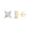 Thumbnail Image 2 of 0.16 CT. T.W. Certified Lab-Created Diamond Miracle Square Frame Solitaire Stud Earrings in 10K Gold (F/SI2)