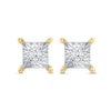 Thumbnail Image 3 of 0.16 CT. T.W. Certified Lab-Created Diamond Miracle Square Frame Solitaire Stud Earrings in 10K Gold (F/SI2)