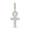 1.00 CT. T.W. Certified Lab-Created Diamond Ankh Cross Necklace Charm in 10K Gold (F/SI2)