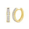 Thumbnail Image 1 of 0.50 CT. T.W. Certified Lab-Created Diamond Huggie Hoop Earrings in 10K Gold (F/SI2)