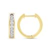 Thumbnail Image 2 of 0.50 CT. T.W. Certified Lab-Created Diamond Huggie Hoop Earrings in 10K Gold (F/SI2)