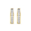 Thumbnail Image 3 of 0.50 CT. T.W. Certified Lab-Created Diamond Huggie Hoop Earrings in 10K Gold (F/SI2)