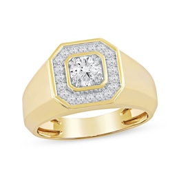 1.00 CT. T.W. Canadian Certified Diamond Octagon Frame Ring in 14K Gold (I/I2)