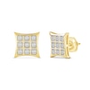 0.25 CT. T.W. Certified Lab-Created Diamond Flared Square Stud Earrings in 10K Gold (F/SI2)