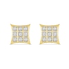 Thumbnail Image 3 of 0.25 CT. T.W. Certified Lab-Created Diamond Flared Square Stud Earrings in 10K Gold (F/SI2)