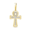 0.25 CT. T.W. Diamond Ankh Cross Necklace Charm in 10K Gold