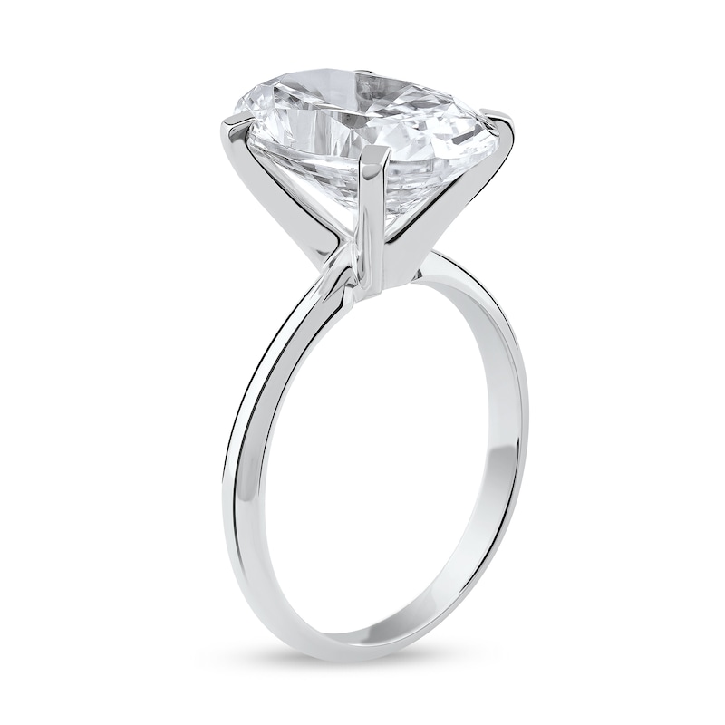 Main Image 2 of 5.00 CT. Oval Certified Lab-Created Diamond Solitaire Engagement Ring in 14K White Gold (F/SI2)