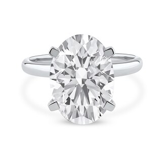 5.00 CT. Oval Certified Lab-Created Diamond Solitaire Engagement Ring in 14K White Gold (F/SI2)