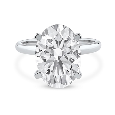 5.00 CT. Oval Certified Lab-Created Diamond Solitaire Engagement Ring in 14K White Gold (F/SI2)