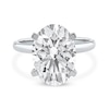 5.00 CT. Oval Certified Lab-Created Diamond Solitaire Engagement Ring in 14K White Gold (F/SI2)