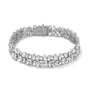 Thumbnail Image 1 of 14.12 CT. T.W. Multi-Shaped Certified Lab-Created Diamond Link Bracelet in 10K White Gold (F/SI2)