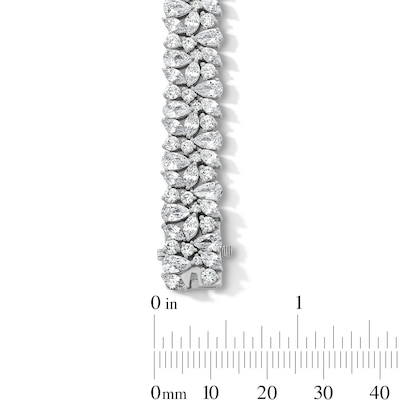 14.12 CT. T.W. Multi-Shaped Certified Lab-Created Diamond Link Bracelet in 10K White Gold (F/SI2)