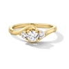 0.75 CT. T.W. Diamond Past Present Future® Bypass Shank Engagement Ring in 14K Gold