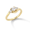 0.75 CT. T.W. Diamond Past Present Future® Bypass Shank Engagement Ring in 14K Gold