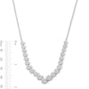 Thumbnail Image 3 of 2.00 CT. T.W. Multi-Diamond Graduated Line Necklace in 10K White Gold