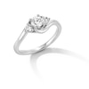 Thumbnail Image 2 of 0.75 CT. T.W. Diamond Past Present Future® Bypass Shank Engagement Ring in 14K White Gold