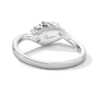 Thumbnail Image 3 of 0.75 CT. T.W. Diamond Past Present Future® Bypass Shank Engagement Ring in 14K White Gold