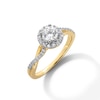 Thumbnail Image 2 of 0.70 CT. T.W. Certified Lab-Created Diamond Frame Crossover Shank Engagement Ring in 14K Gold (F/VS2)