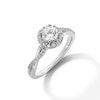 Thumbnail Image 2 of 0.70 CT. T.W. Certified Lab-Created Diamond Frame Crossover Shank Engagement Ring in 14K White Gold (F/VS2)