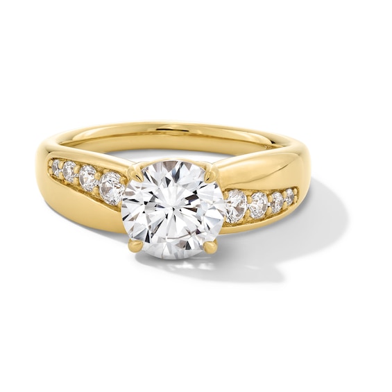 1.75 CT. T.W. Certified Lab-Created Diamond Graduated Shank Engagement Ring in 14K Gold (F/SI2)