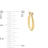 Thumbnail Image 2 of Child's Cubic Zirconia Solitaire Stud and Tube Hoop Earrings Set in 14K Gold