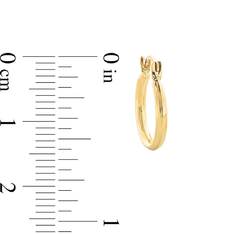 Main Image 2 of Child's Cubic Zirconia Solitaire Stud and Tube Hoop Earrings Set in 14K Gold