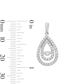 Unstoppable Love™ 0.70 CT. T.W. Certified Lab-Created Diamond Double Teardrop Earrings in 14K White Gold (F/SI2)