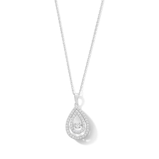 Unstoppable Love™ 0.50 CT. T.W. Certified Lab-Created Diamond Double Teardrop Pendant in 14K White Gold (F/SI2)