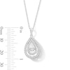 Unstoppable Love™ 0.50 CT. T.W. Certified Lab-Created Diamond Double Teardrop Pendant in 14K White Gold (F/SI2)