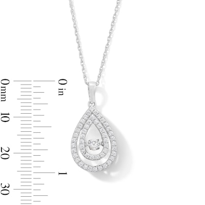 Unstoppable Love™ 0.50 CT. T.W. Certified Lab-Created Diamond Double Teardrop Pendant in 14K White Gold (F/SI2)