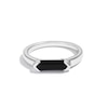 Thumbnail Image 2 of Limor Mindful Jewellery Guidestones Elongated Hexagon Onyx Sideways Solitaire Ring in 10K White Gold