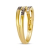 Le Vian® Good Karma 0.23 CT. T.W. Chocolate Ombré Diamond® and Vanilla Diamond® Bypass Ring in 14K Honey Gold™