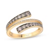 Le Vian® Good Karma 0.58 CT. T.W. Chocolate Diamond® and Nude Diamond™ Graduated Bypass Ring in 14K Honey Gold™