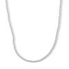 2.0mm Bead Necklace in Hollow Sterling Silver - 24”