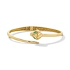 Diamond-Cut Snake Open Bypass Bangle in Semi-Solid 14K Gold