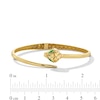 Diamond-Cut Snake Open Bypass Bangle in Semi-Solid 14K Gold