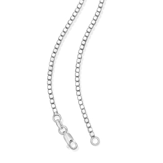 2.5mm Diamond-Cut Cube Link Necklace in Solid Sterling Silver - 18”