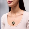 Thumbnail Image 2 of Jade Circle Snake Pendant in 14K Gold