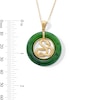 Thumbnail Image 4 of Jade Circle Snake Pendant in 14K Gold