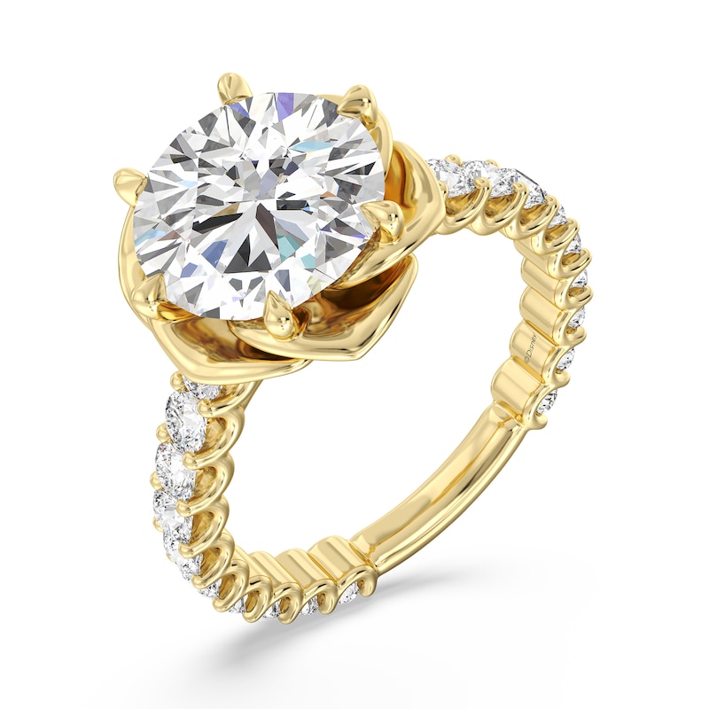 Main Image 1 of Enchanted Star Belle 3.80 CT. T.W. Certified Lab-Created Diamond Rose Engagement Ring in 14K Gold (F/VS2)