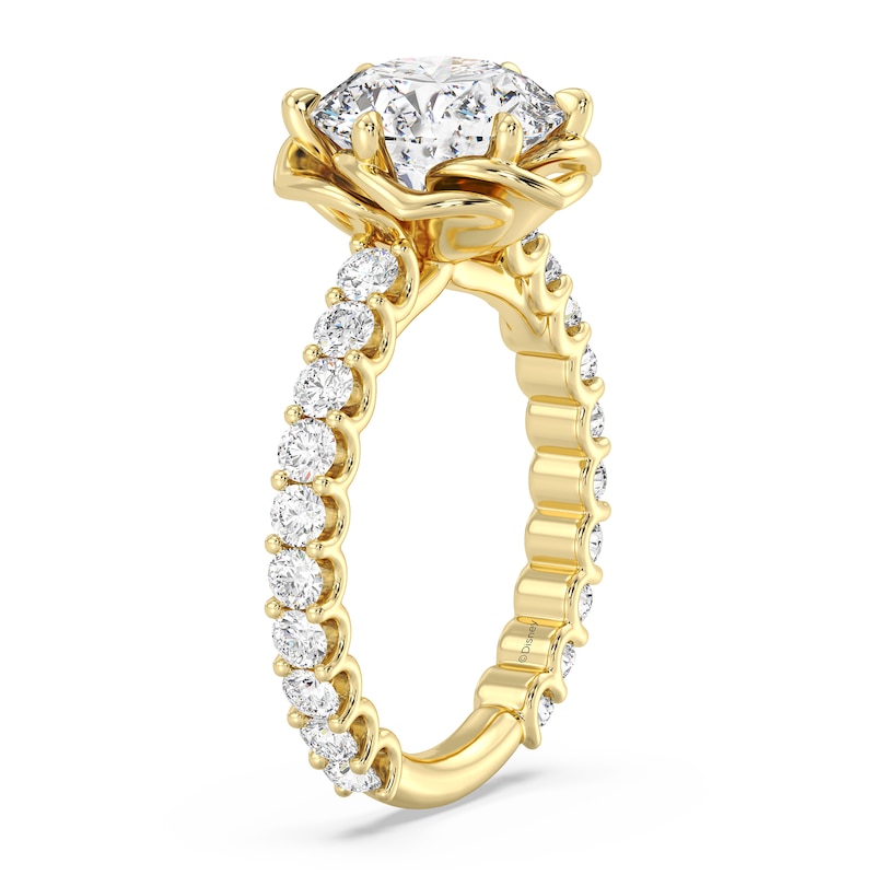 Main Image 3 of Enchanted Star Belle 3.80 CT. T.W. Certified Lab-Created Diamond Rose Engagement Ring in 14K Gold (F/VS2)