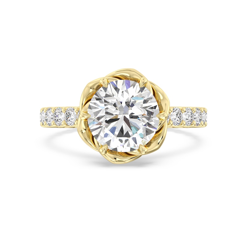 Main Image 5 of Enchanted Star Belle 3.80 CT. T.W. Certified Lab-Created Diamond Rose Engagement Ring in 14K Gold (F/VS2)