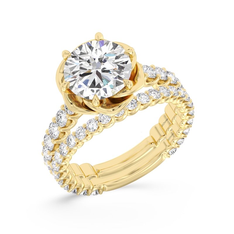 Main Image 6 of Enchanted Star Belle 3.80 CT. T.W. Certified Lab-Created Diamond Rose Engagement Ring in 14K Gold (F/VS2)