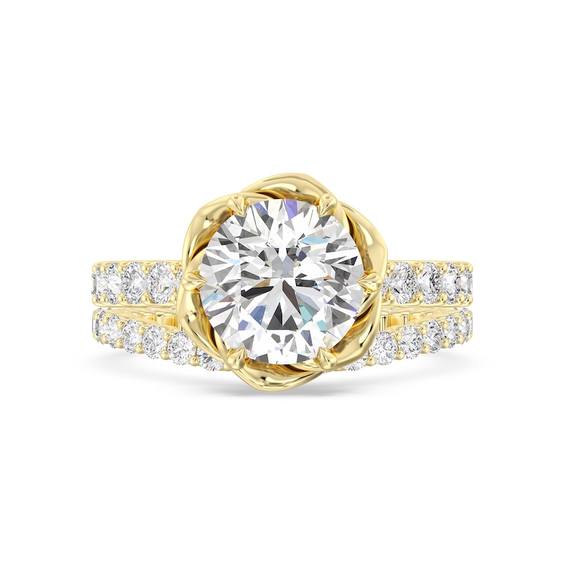 Main Image 7 of Enchanted Star Belle 3.80 CT. T.W. Certified Lab-Created Diamond Rose Engagement Ring in 14K Gold (F/VS2)