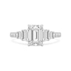 Enchanted Star Cinderella 3.95 CT. T.W. Emerald Certified Lab-Created Diamond Collar Engagement Ring in 14K White Gold