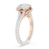 Thumbnail Image 2 of Enchanted Star Belle 2.69 CT. T.W. Certified Lab-Created Diamond Rose Split Shank Engagement Ring in 14K Two-Tone Gold