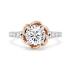 Thumbnail Image 4 of Enchanted Star Belle 2.69 CT. T.W. Certified Lab-Created Diamond Rose Split Shank Engagement Ring in 14K Two-Tone Gold