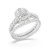 Thumbnail Image 6 of Enchanted Star Cinderella 2.80 CT. T.W. Oval Certified Lab-Created Diamond Frame Engagement Ring in 14K White Gold