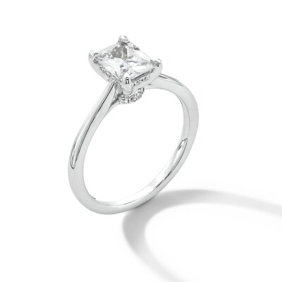 1.60 CT. T.W. Radiant-Cut Certified Lab-Created Diamond Solitaire Engagement Ring in 14K White Gold (F/VS2)