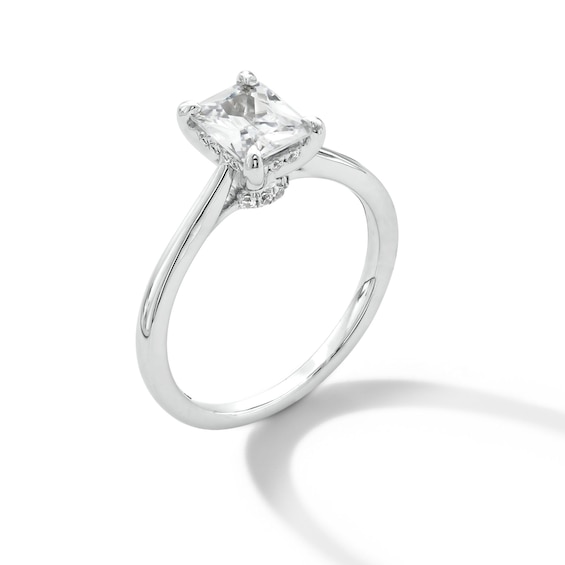 1.60 CT. T.W. Radiant-Cut Certified Lab-Created Diamond Solitaire Engagement Ring in 14K White Gold (F/VS2)